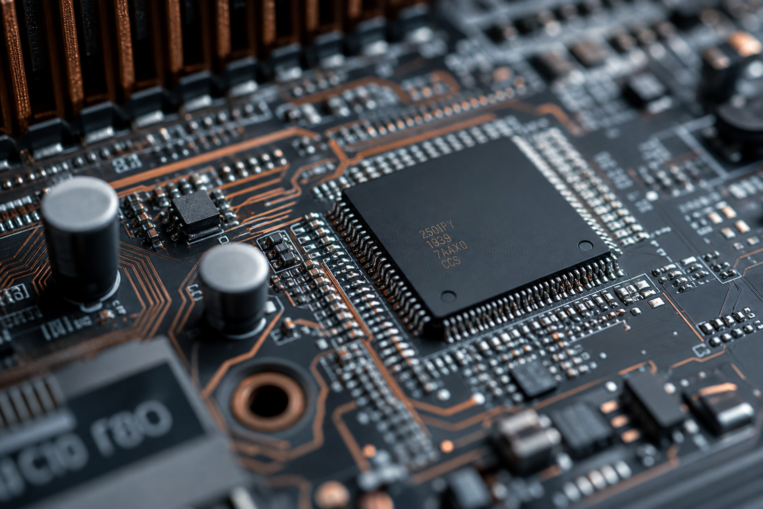 Technical hardware detail showing precision components